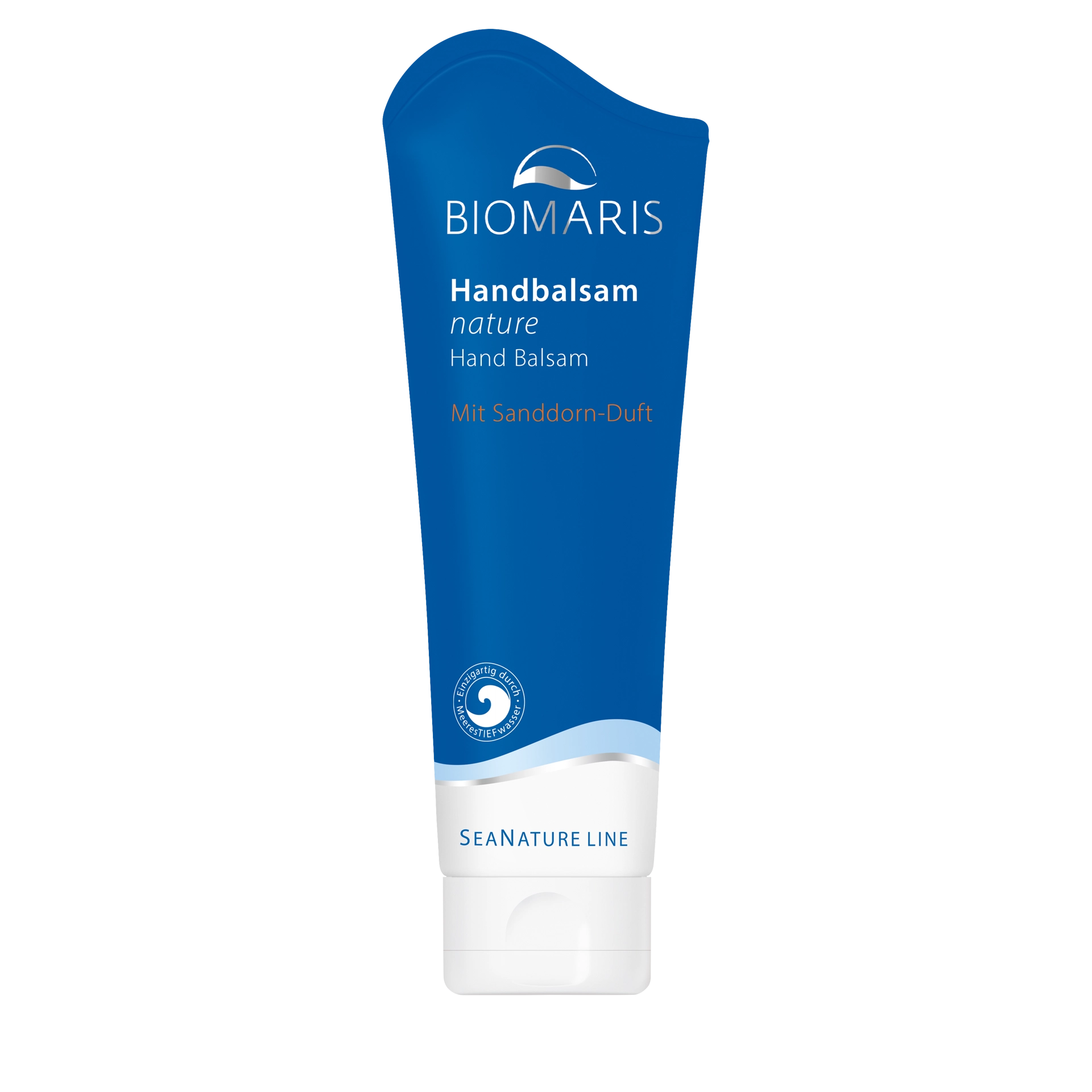 Handbalsam nature in blauer Tube mit weißem Klappdeckel