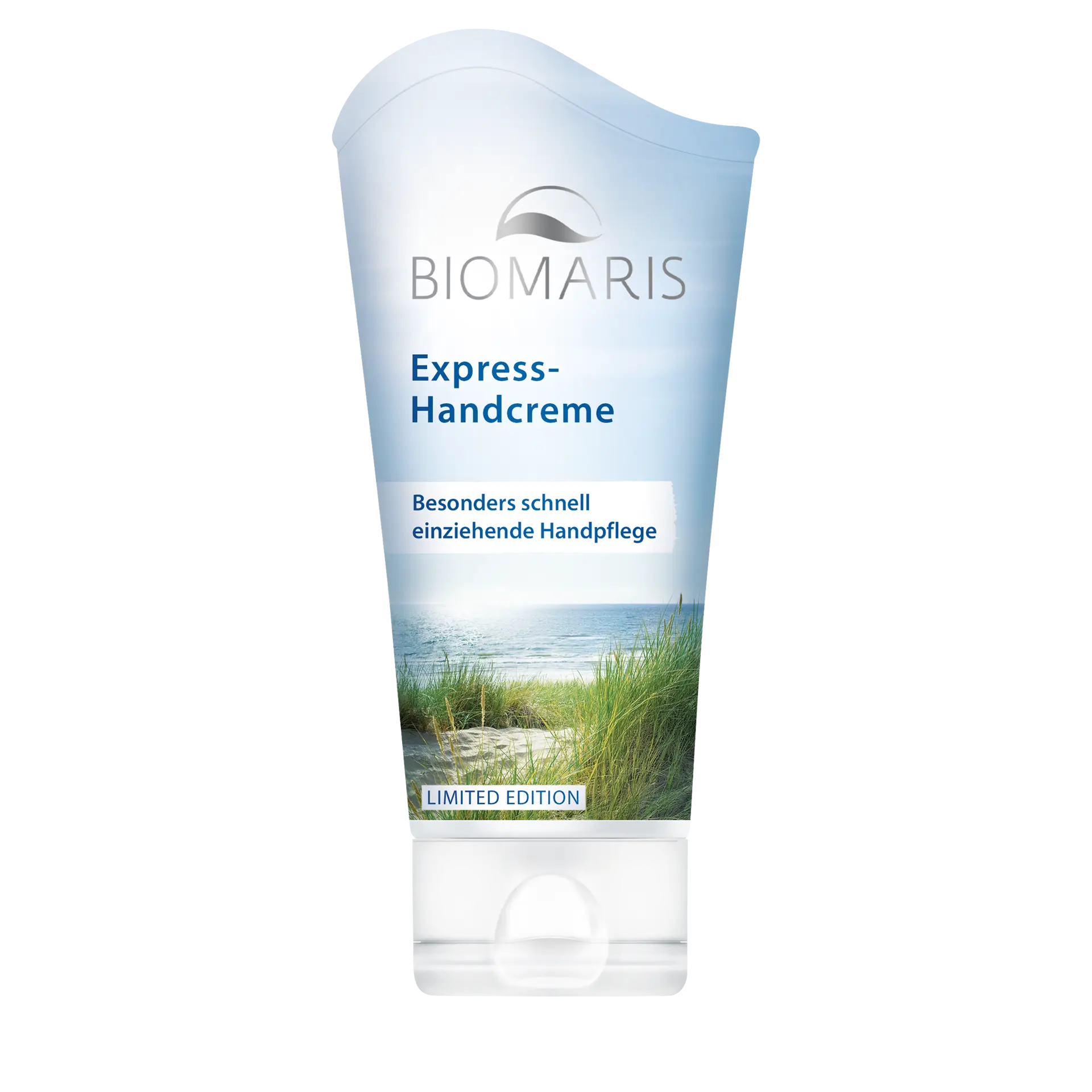 Express-Handcreme in Tube mit Klappdeckel, mit Küstenmotiv